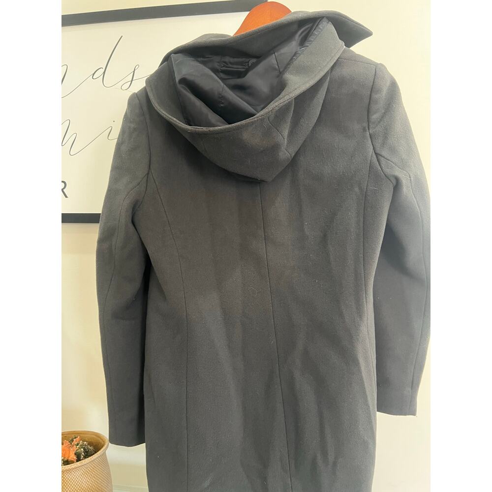 Grey Wool Blend Pea Coat - Picture 3 of 6